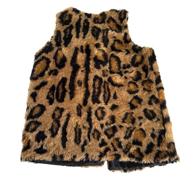 Romeo & Juliet Couture Y2K Faux Leopard Print Mob Wife Fur Vest Size Medium - Picture 6 of 6